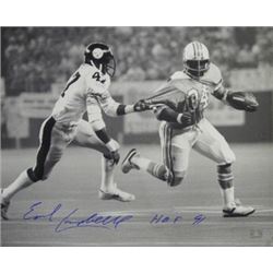 Earl Campbell Signed Houston Oilers 16X20 B&W Photo HOF 91
