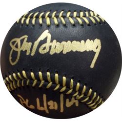 Jim Bunning Signed Official Major League Black Baseball PG 6/21/64