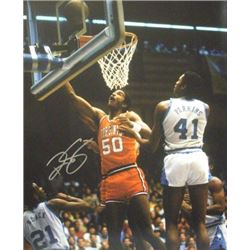 Ralph Sampson Signed Virginia Cavaliers 16X20 Photo (Lay-Up Vs UNC)