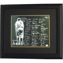 Otis Nixon Signed New York Yankees 16X20 Photo  Custom Framed Babe Ruth With 48 Signatures