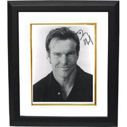 Dennis Quaid Signed B&W 8X10 Photo Custom Framed