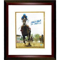 Stewart Elliott Signed 2004 Preakness Horse Racing 8X10 Photo Custom Framed Go Smarty Go