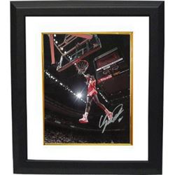 Dominique Wilkins Signed Atlanta Hawks Dunking 8X10 Photo Custom Framed