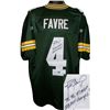 Image 1 : Brett Favre Signed Green Bay Packers Green Reebok Authentic Jersey W/ Dual SB XXXI Champs & '95, '96