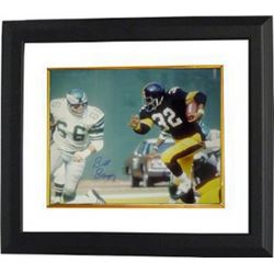 Bill Bergey Signed Philadelphia Eagles 16X20 Photo Custom Framed Vs Franco Harris/Steelers