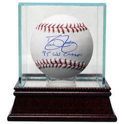 Dave Justice Signed Official Major League Baseball 95 WS Champs W/ Glass Case (Atlanta Braves)