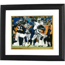 Jerry Rice Signed Oakland Raiders 8X10 Photo Custom Framed (White Jersey)