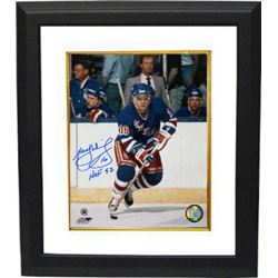 Marcel Dionne Signed New York Rangers 8X10 Photo Custom Framed HOF 92