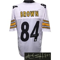 Antonio Brown Signed Pittsburgh Steelers White Prostyle Jersey XL- JSA Hologram