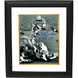 Billy Sims Signed Detoit Lions Vintage B&W 8X10 Photo Custom Framed 80 ROY