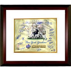 New York Yankees Signed 16X20 Photo Custom Framed 1998 World Series Champions Celebration Collage 18