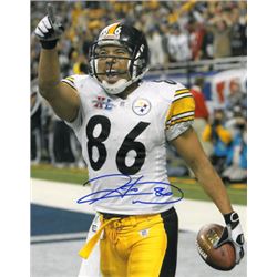 Hines Ward Signed Pittsburgh Steelers SB XL 16X20 Photo (TD Point) (SB XL MVP)