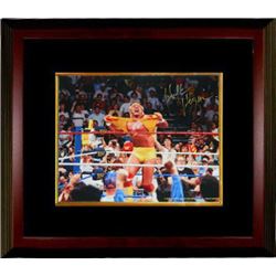 Hulk Hogan Signed Wrestling 16X20 Photo Custom Framed (WWF/WWE/WCW)