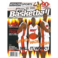 Lebron James Unsigned 2010 Miami Heat Athlon Pro Basketball Annual Magazine W/Kobe