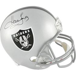 Howie Long Signed Oakland Raiders Full Size Replica Helmet (Black Sig)