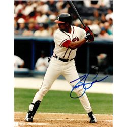 David Justice Signed Atlanta Braves 8X10 Photo (Batting)