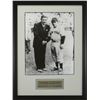 Image 1 : Babe Ruth Unsigned New York Yankees 8X10 Photo Custom Framed W/ Yogi Berra
