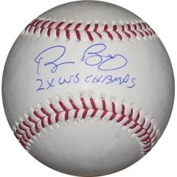 Bruce Bochy Signed Official Major League Baseball 2X WS Champs (San Francisco Giants) (Leaf)