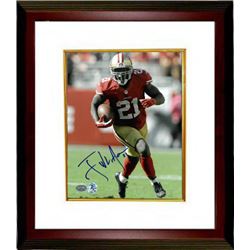 Frank Gore Signed San Francisco 49Ers 8X10 Photo Custom Framed (Red Jersey Head Front)- Gore Hologra