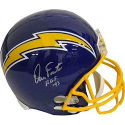 Dan Fouts Signed San Diego Chargers Full Size TB Blue Replica Helmet HOF 93- JSA Hologram