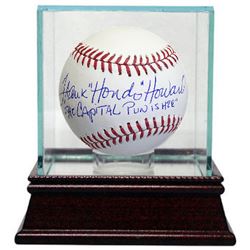 Frank Howard Signed Official Major League Baseball Dual Hondo & The Capital Punisher W/ Glass Case (