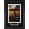 Image 1 : Rudy Ruettiger Notre Dame 22X30 Masterprint Poster Custom Leather Framed W/ Sean Astin Signed (Movie