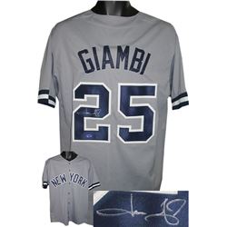 Jason Giambi Signed New York Yankees Gray TB Prostyle Jersey XL