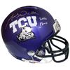 Image 1 : Andy Dalton Signed TCU Horned Frogs Replica Mini Helmet 2010 13-0 - Dalton Hologram
