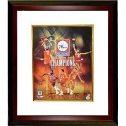 Clint Richardson Signed Philadelphia 76Ers 16X20 Photo Custom Framed Collage 1983 NBA Champions W/ 6