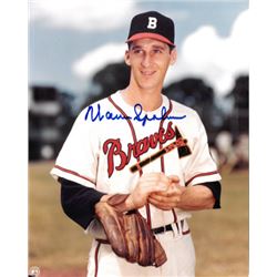 Warren Spahn Signed Boston Braves 8X10 Photo (Deceased-Close Up)