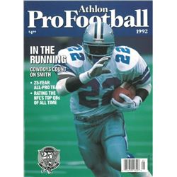 Emmitt Smith Unsigned Dallas Cowboys Athlon Sports 1992 NFL Pro Football Preview Magazine