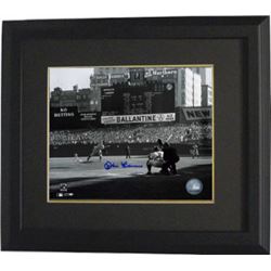 Don Larsen Signed New York Yankees B&W 8X10 Photo Custom Framed (Horizontal-1956 WS Perfect Game)