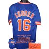 Image 1 : Doc Gooden Signed New York Mets Blue Prostyle TB Jersey W/ Embroidered Stats