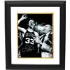 Image 1 : Larry Bird Signed Boston Celtics 8X10 B&W Cigar Celebration Photo W/Auerbach Custom Framed- Bird Hol