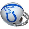Image 1 : Earl Morrall Signed Baltimore Colts 2Bar Throwback Mini Helmet #15 QB 1968 MVP