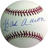 Image 1 : Hank Aaron Signed Official Major League Baseball- Steiner Hologram