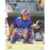 Image 1 : Ivan Rodriguez Signed Texas Rangers 16X20 Photo Catching