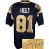 Image 1 : Torry Holt Signed St. Louis Rams Navy Prostyle Jersey