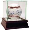 Hank Aaron Signed Official Major League Baseball- Steiner Hologram W/ Glass Case