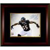 Image 1 : Terrell Suggs Signed Baltimore Ravens 16X20 Photo Purple Jersey Yell Custom Framed