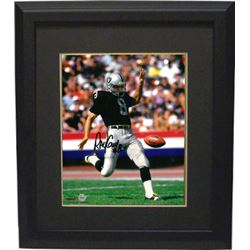 Ray Guy Signed Oakland Raiders 8X10 Photo Custom Framed (HOF 2014)