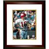 Image 1 : Len Dawson Signed Kansas City Chiefs 8X10 Photo Custom Framed (White Jersey Pass Closeup)
