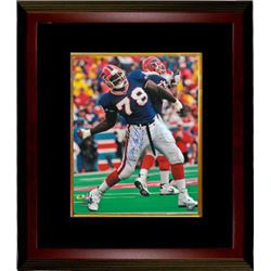 Bruce Smith Signed Buffalo Bills 16X20 Photo HOF 09 Custom Framed (Sack Dance)