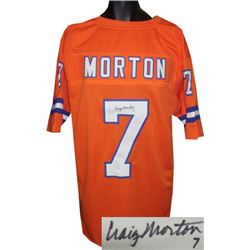 Craig Morton Signed Denver Broncos TB Orange Prostyle Jersey- JSA Hologram