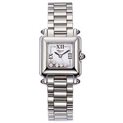 Chopard  Happy Sport Classic Square 5 Floating Diamonds  Women Watch