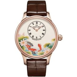 Jaquet Droz  Les Ateliers DArt Petite Heure Minute Enamel Painting  Women Watch