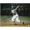 Image 1 : Hank Aaron Signed Atlanta Braves Close Up Action 16X20 Photo W/HOF 82