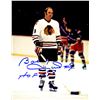 Image 1 : Bobby Hull Signed Blackhawks Standing On Ice 8X10 Photo W/HOF 1983