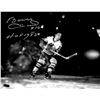 Image 1 : Bobby Hull Signed Blackhawks B&W Skating Action 11X14 Photo W/HOF 1983