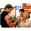 Image 1 : Martin Kove Signed The Karate Kid Pointing At Mr. Miyagi 8X10 Photo W/Sensei